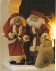 Billede af Julemanden og hans kone m/plys 55 cm