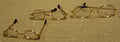 Briller med guldstel og "glas" til 28 cm figurer