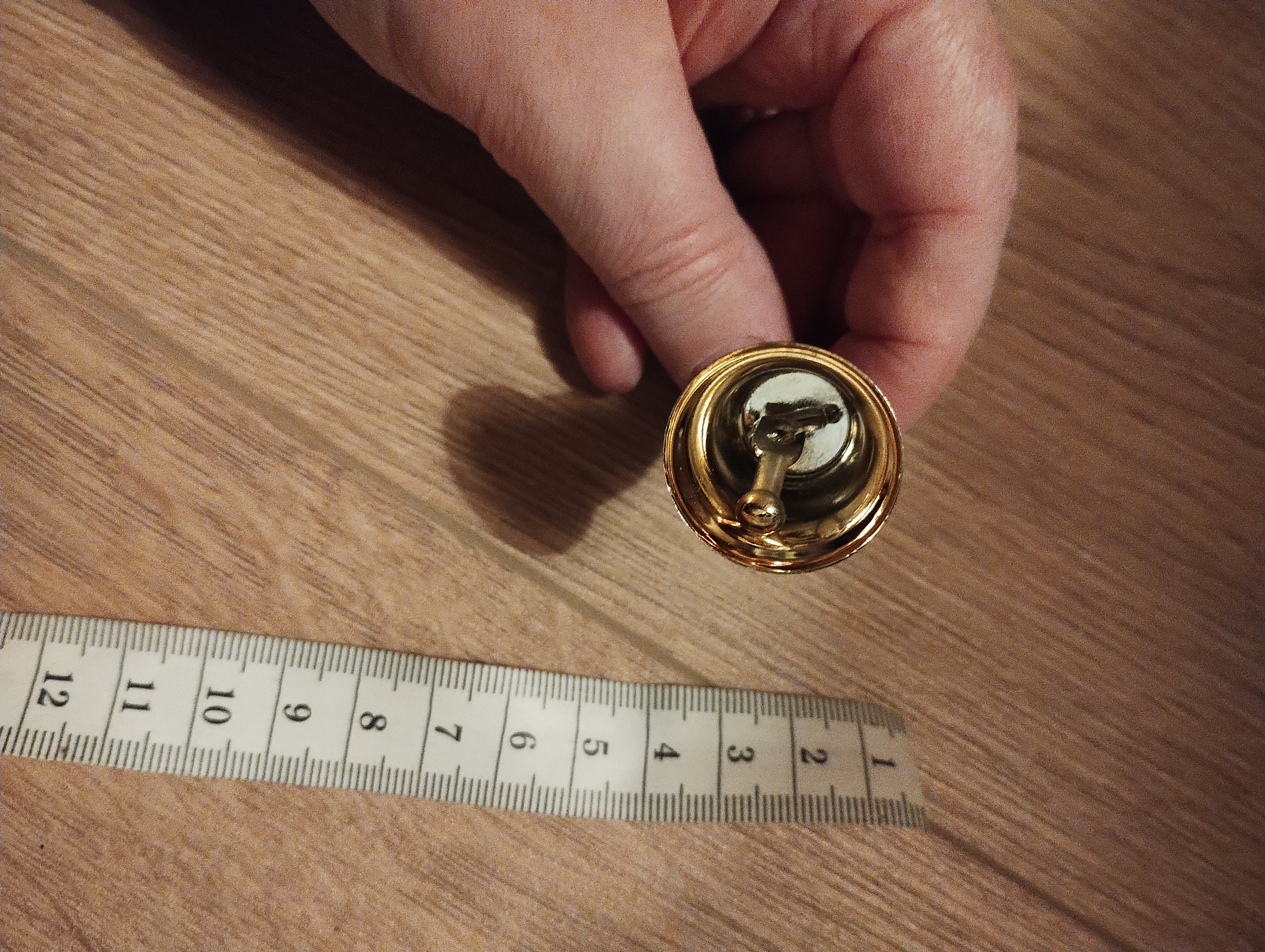 Julemandsklokke i messing, 5 cm