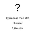 Lykkepose med stof til nissetøj